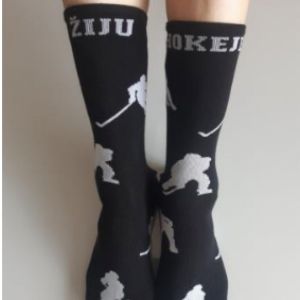 Ponožky s hokejovým motivem - černá